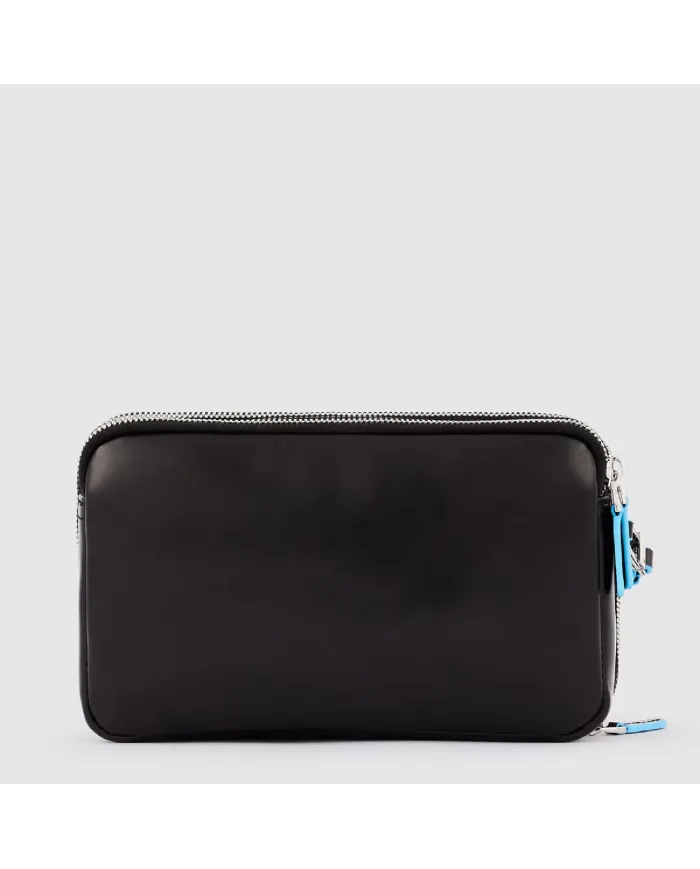 Piquadro Pochette in pelle Blue Square Nero