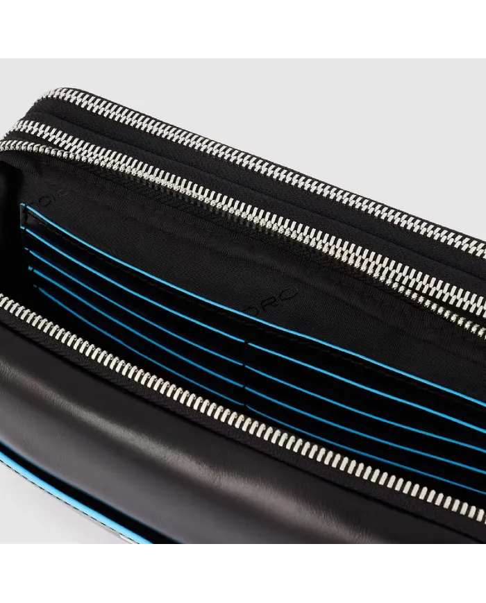 Piquadro Pochette in pelle Blue Square Nero