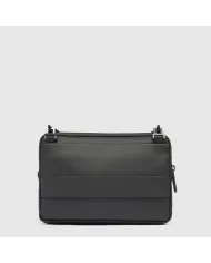 Piquadro Pochette tessuto impermeabile con tracolla Nero