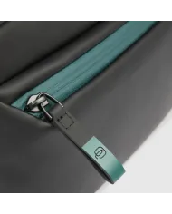Piquadro Pochette tessuto impermeabile con tracolla Nero