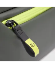 Piquadro Pochette tessuto impermeabile con tracolla Verde