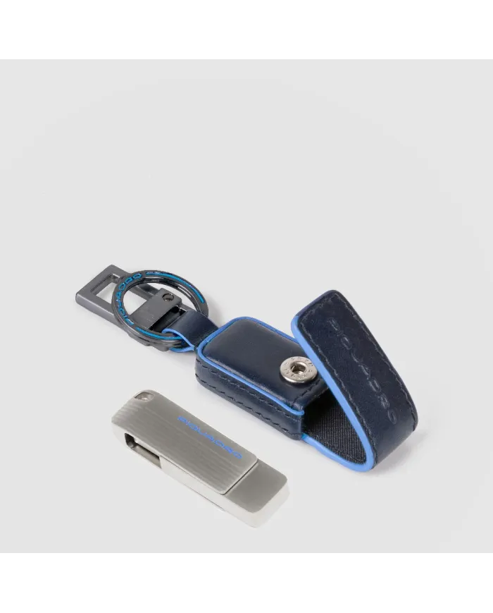 Piquadro Portachiavi chiavetta Usb 256 GB Blu