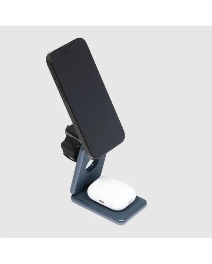 Piquadro Caricabatterie 3in1 15W con adattatore GaN 45W Grigio