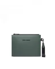 Piquadro Pochette tessuto impermeabile Verde