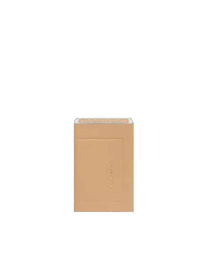 Piquadro Porta penne in pelle Atlas Cuoio