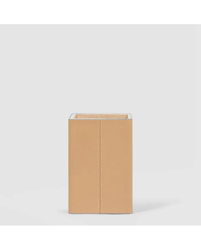 Piquadro Porta penne in pelle Atlas Cuoio
