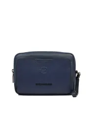 Piquadro Pochette in pelle Ael Blu
