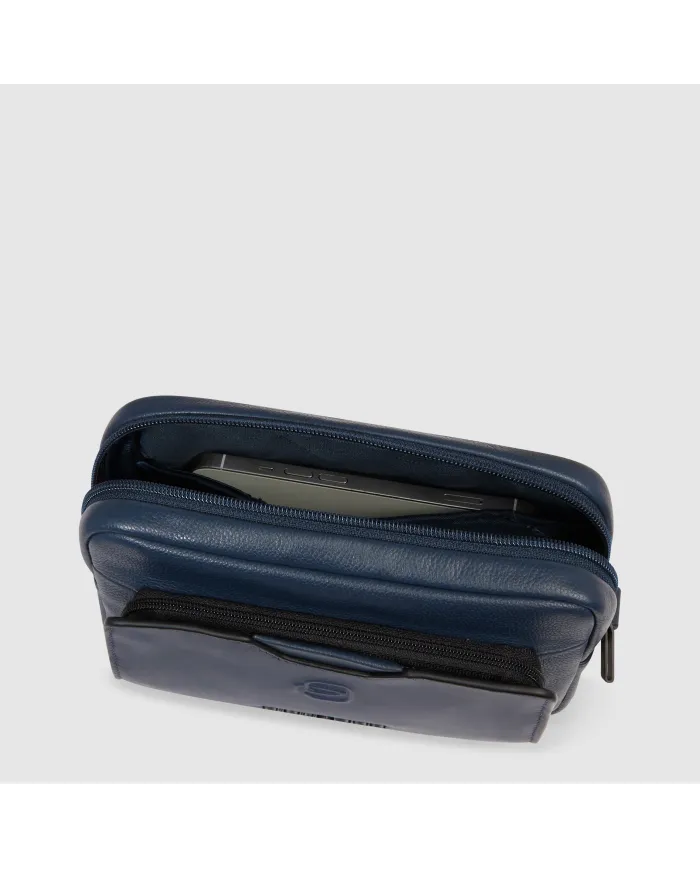 Piquadro Pochette in pelle Ael Blu
