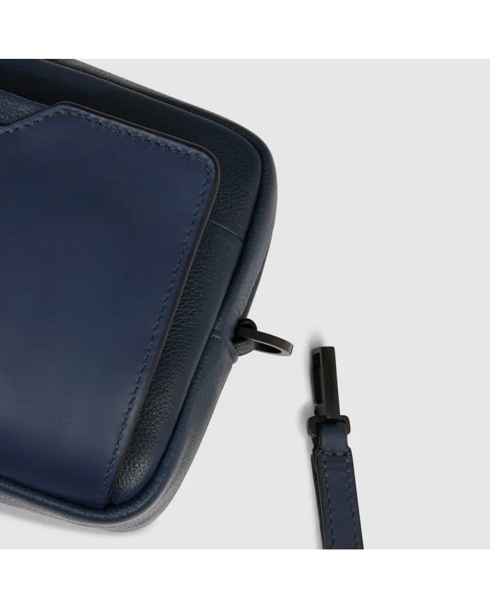 Piquadro Pochette in pelle Ael Blu