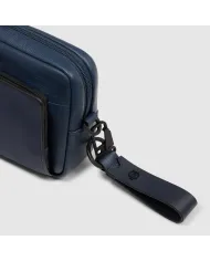 Piquadro Pochette in pelle Ael Blu