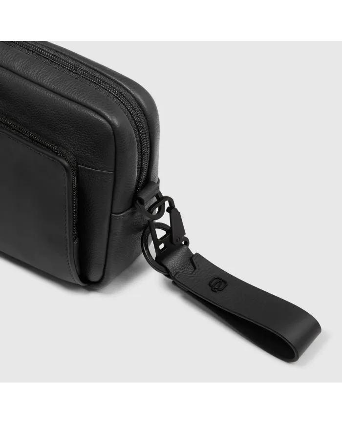 Piquadro Pochette in pelle Ael Nero