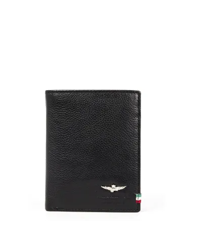 Aeronautica Militare Portafoglio verticale uomo "Flag" Nero