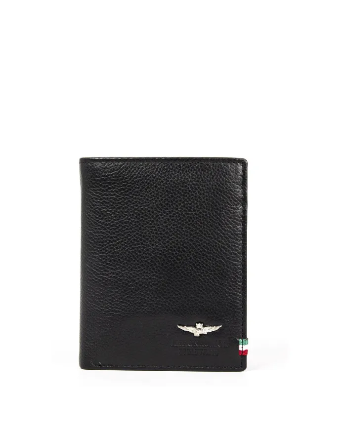 Aeronautica Militare Portafoglio verticale uomo "Flag" Nero