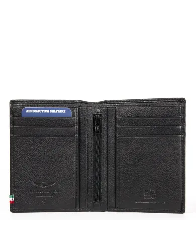 Aeronautica Militare Portafoglio verticale uomo "Flag" Nero