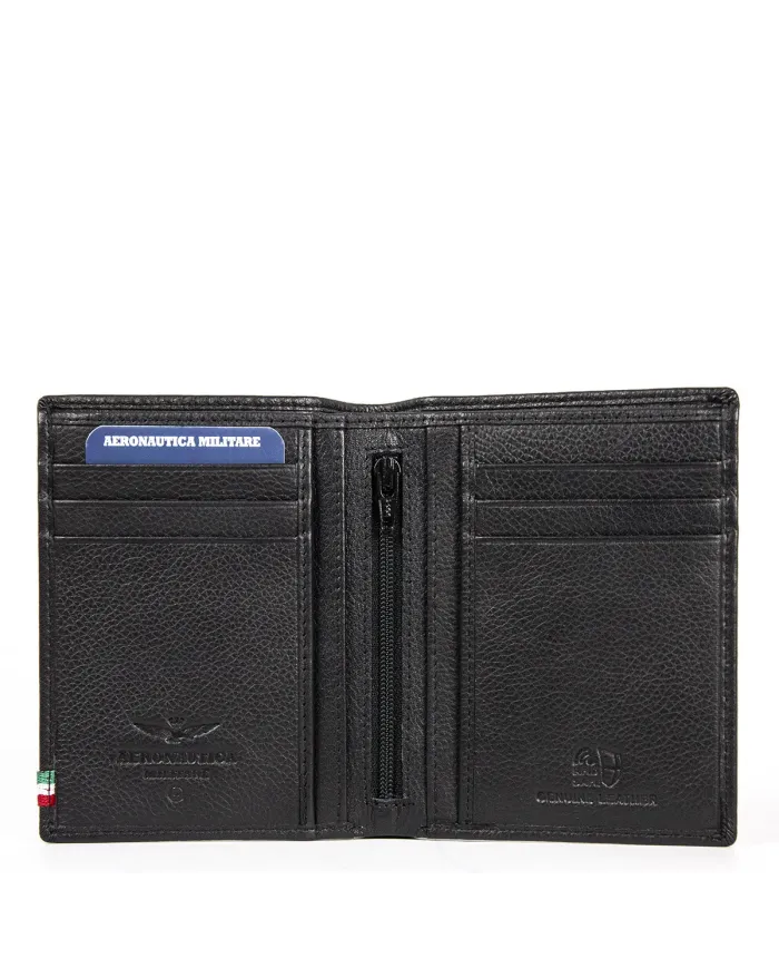 Aeronautica Militare Portafoglio verticale uomo "Flag" Nero