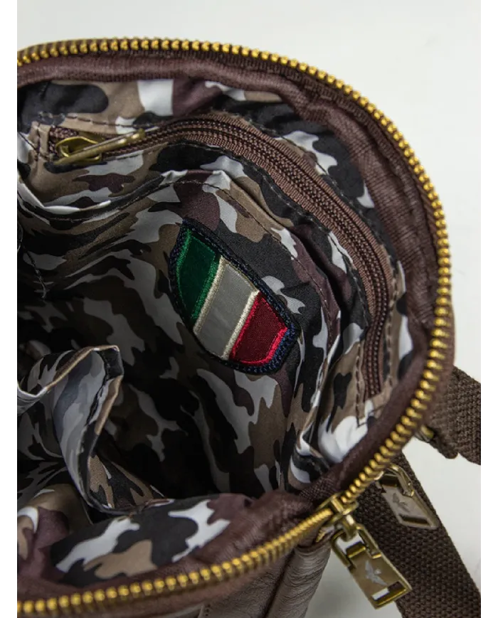 Aeronautica Militare Borsa piccola per uomo Pilot Testa moro