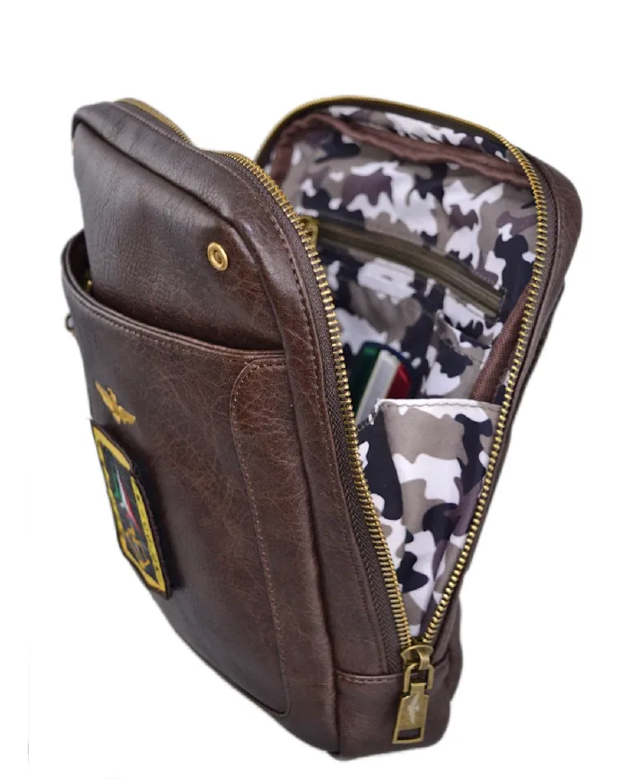 Aeronautica Militare Borsa uomo grande Pilot Testa moro
