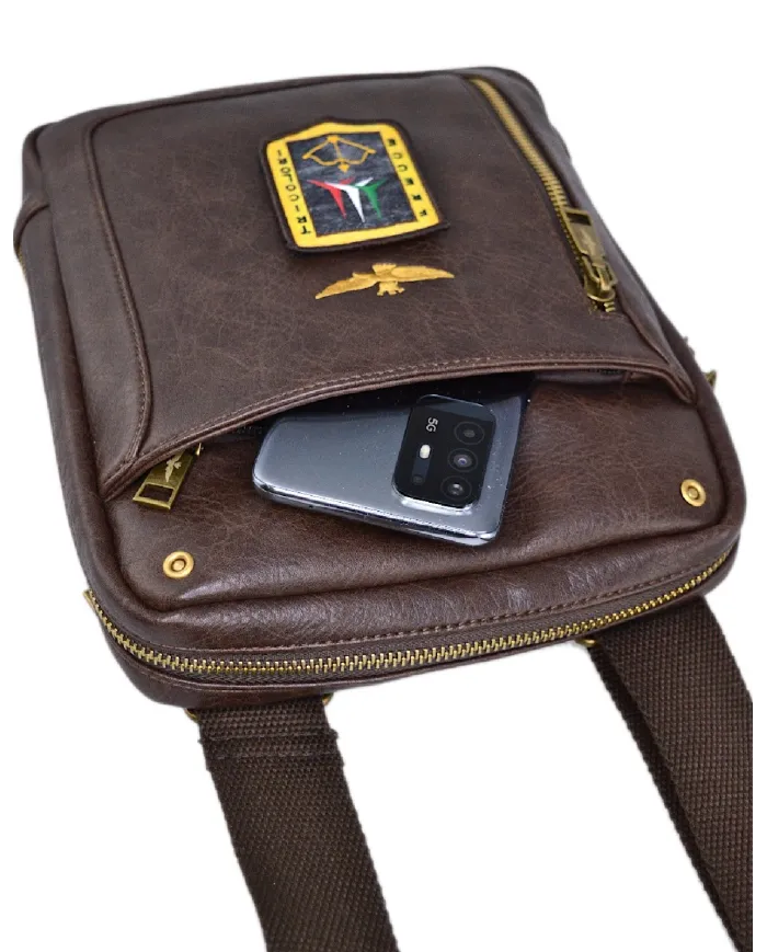Aeronautica Militare Borsa uomo grande Pilot Testa moro