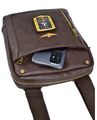 Aeronautica Militare Borsa uomo grande Pilot Testa moro