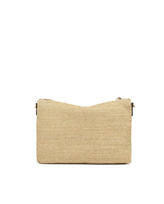 Gianni Chiarini Borsa in raffia Nora pouch Beige/Cuoio