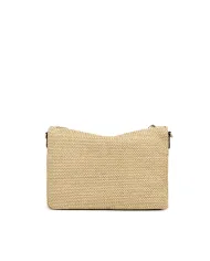 Gianni Chiarini Borsa in raffia Nora pouch Beige/Cuoio