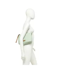 Gianni Chiarini Borsa in raffia Nora pouch Beige/Cuoio