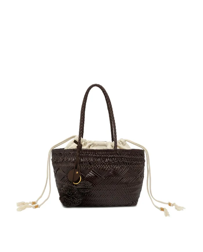 Gianni Chiarini Borsa in pelle intrecciata Testa moro