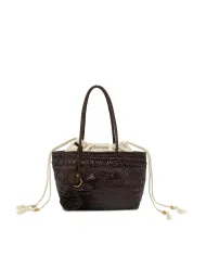 Gianni Chiarini Borsa in pelle intrecciata Testa moro