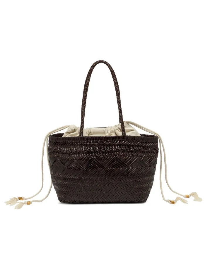 Gianni Chiarini Borsa in pelle intrecciata Testa moro