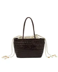 Gianni Chiarini Borsa in pelle intrecciata Testa moro