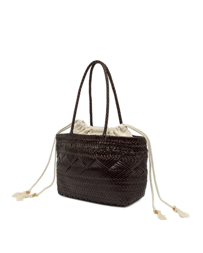 Gianni Chiarini Borsa in pelle intrecciata Testa moro