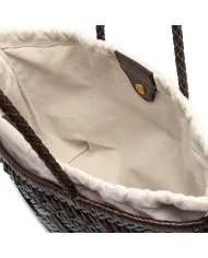 Gianni Chiarini Borsa in pelle intrecciata Testa moro