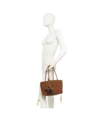 Gianni Chiarini Borsa in pelle intrecciata Testa moro