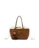 Gianni Chiarini Borsa in pelle intrecciata Cuoio