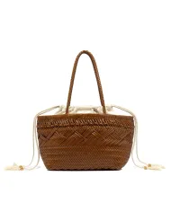 Gianni Chiarini Borsa in pelle intrecciata Cuoio