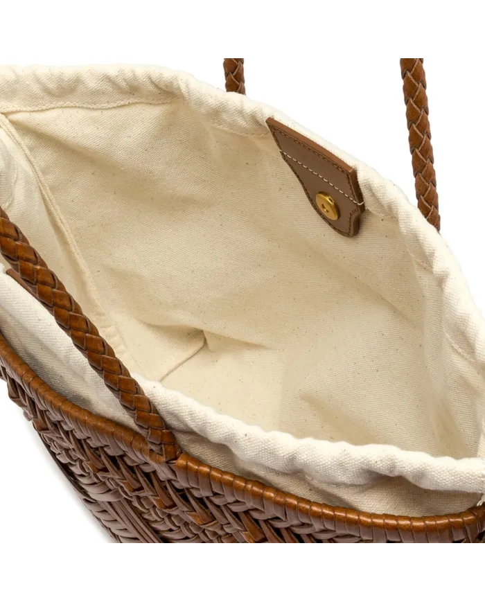Gianni Chiarini Borsa in pelle intrecciata Cuoio