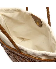 Gianni Chiarini Borsa in pelle intrecciata Cuoio