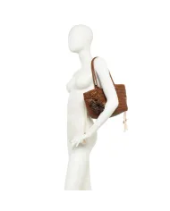 Gianni Chiarini Borsa in pelle intrecciata Cuoio