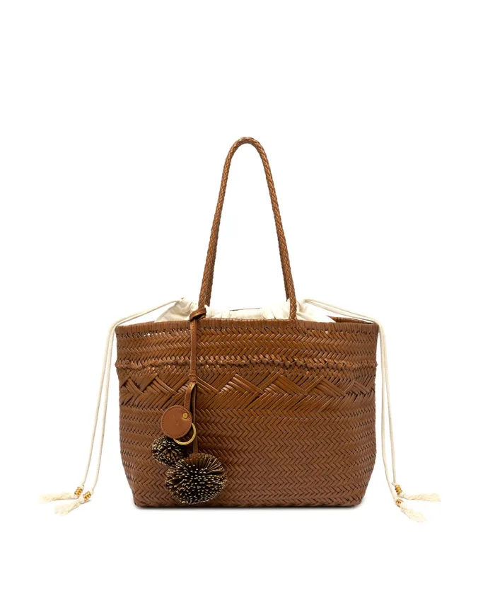 Gianni Chiarini Borsa grande pelle intrecciata Cuoio