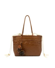 Gianni Chiarini Borsa grande pelle intrecciata Cuoio