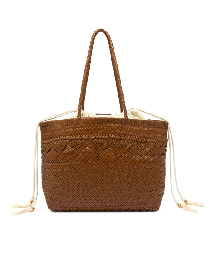 Gianni Chiarini Borsa grande pelle intrecciata Cuoio