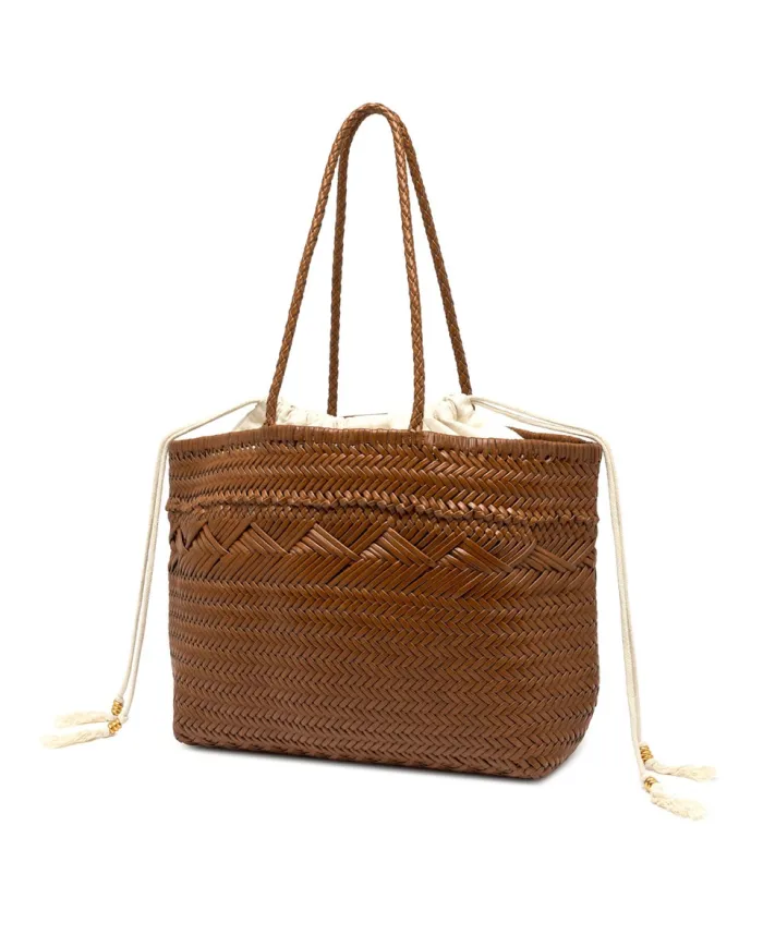 Gianni Chiarini Borsa grande pelle intrecciata Cuoio