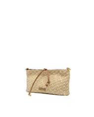 Gianni Chiarini Pochette Mercy in Paglia Intrecciata e pelle Beige