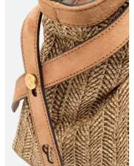 Gianni Chiarini Borsa in paglia e pelle Claudette Beige/Cuoio