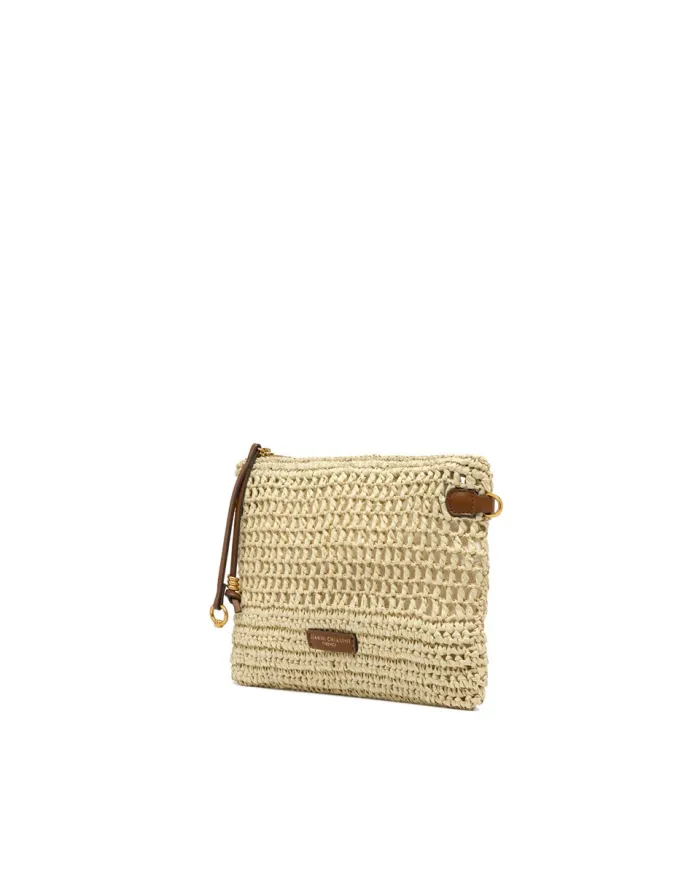 Gianni Chiarini Pochette uncinetto Nefeli Beige