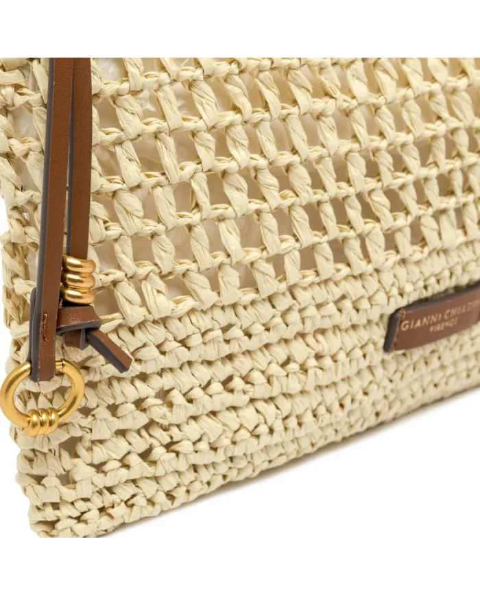 Gianni Chiarini Pochette uncinetto Nefeli Beige