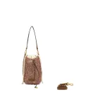 Gianni Chiarini Borsa Secchiello in Paglia Crochet Nefeli Rosa