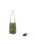 Gianni Chiarini Borsa Secchiello in Paglia Crochet Nefeli Verde