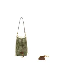 Gianni Chiarini Borsa Secchiello in Paglia Crochet Nefeli Verde