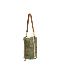 Gianni Chiarini Borsa Secchiello in Paglia Crochet Nefeli Verde
